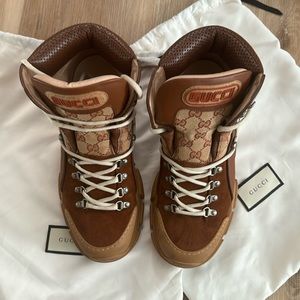 Gucci GG canvas suede Hiking boots